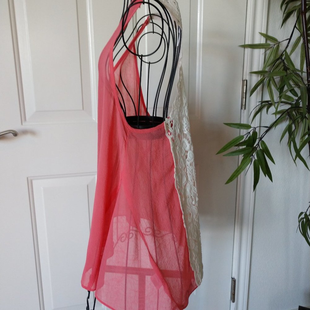 Beautiful & Sheer Flowing Tank Top - Picture 3 of 5